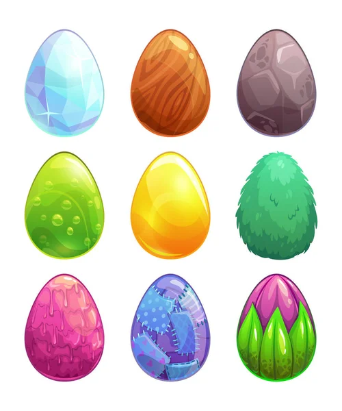 Cartoon eggs set — Stock Vector