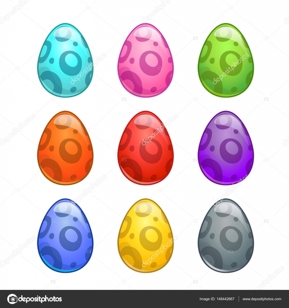 Colorful cartoon eggs set. — Stock Vector © lilu330 #148442667