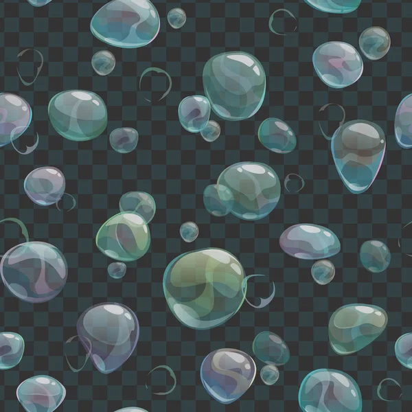 Прозрачная реалистичная текстура пузырьков воздуха . — стоковый вектор