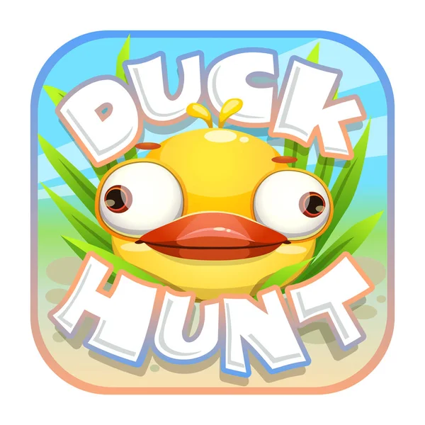 Duck hunt sticker. — Stockvector