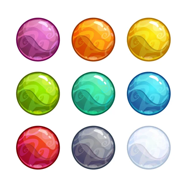 Colorful bright bubbles set. — Stock Vector