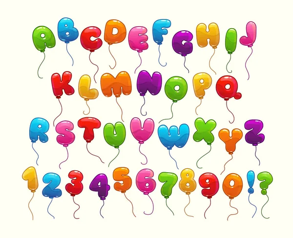 Alfabeto de balão engraçado . —  Vetores de Stock