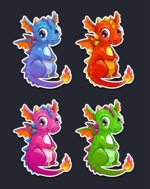 Sevimli çizgi film küçük Ejder