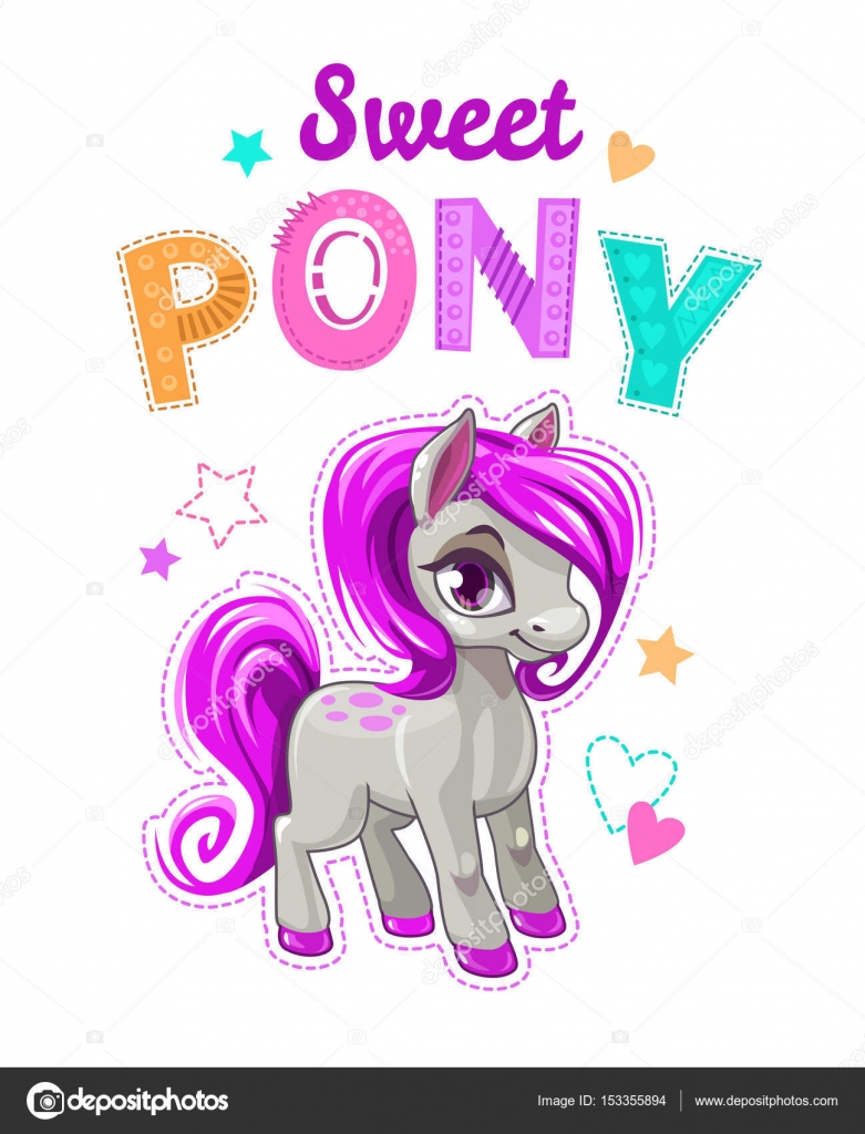 Cute cartoon little horse with purple hair. Stock Vector Image by ©lilu330 #153355894 Cute cartoon little horse with purple hair. Stock Vector Image by ©lilu330 #153355894