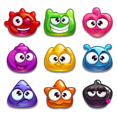 Komik karikatür jöle karakterler