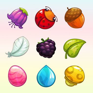 Çizgi film kıymetler için 3 oyun tasarımı maç.