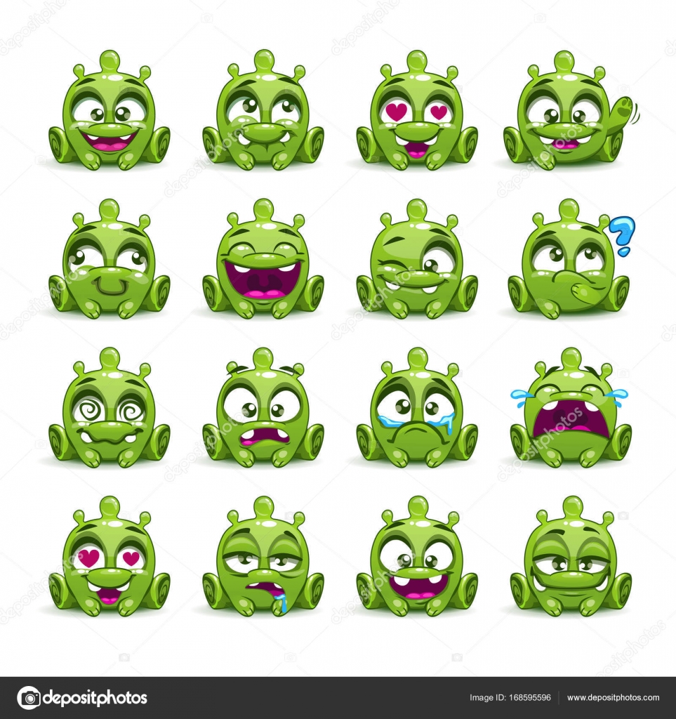 Little cute funny green alien set. Stock Vector Image by ©lilu330 #168595596 Little cute funny green alien set. Stock Vector Image by ©lilu330 #168595596