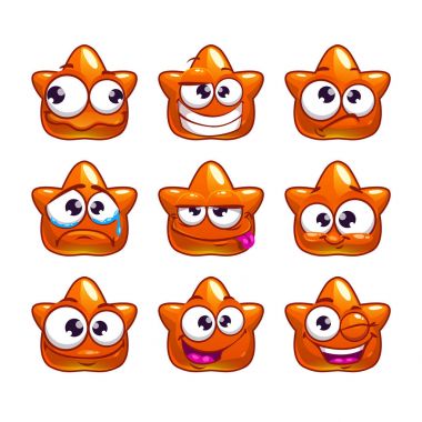 Komik karikatür portakal jöle canavar