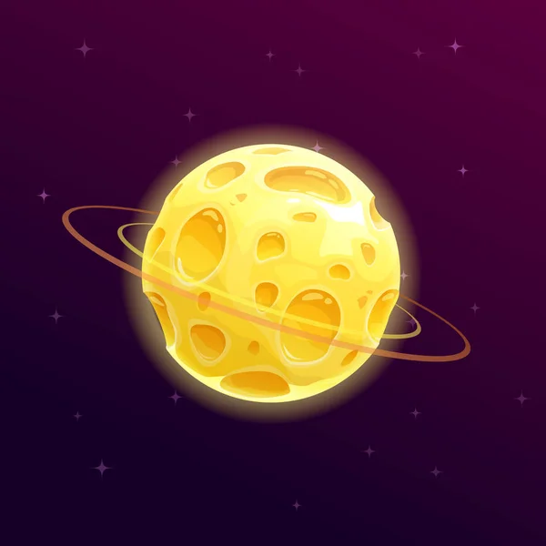 Käse Cartoon Planet. — Stockvektor