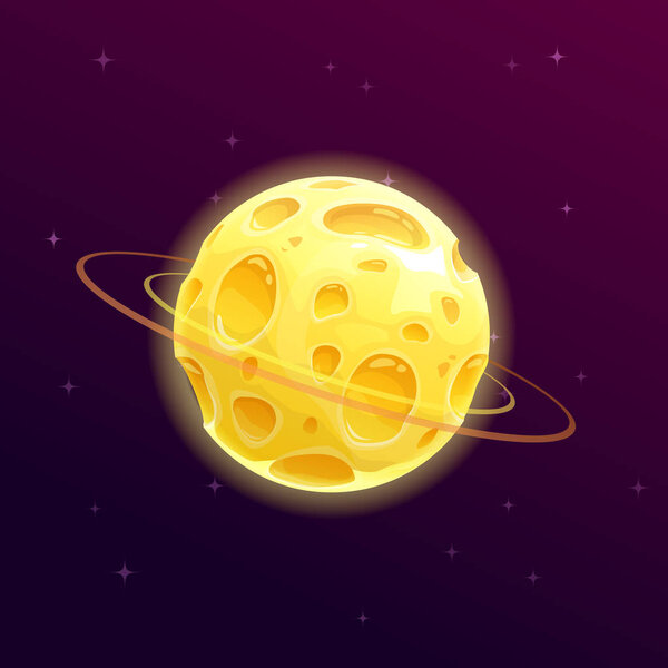 Cheese cartoon planet.