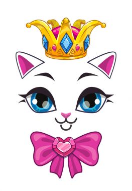Güzel prenses kedi yüz 
