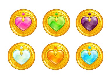 Dekoratif çizgi film altın paralar