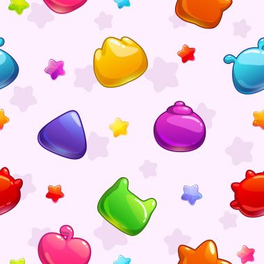 Komik renkli jöle şekilleri