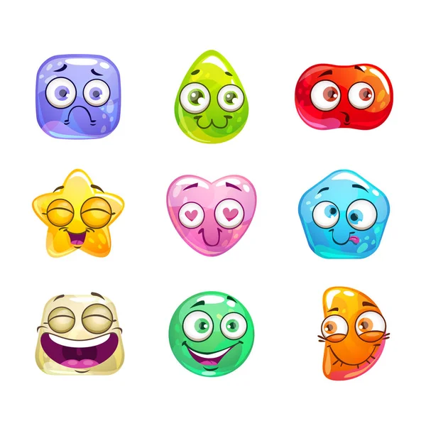 Funny cartoon candy characters — Stock Vector