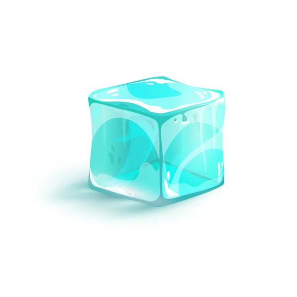 Icona del cubo di ghiaccio vettoriale . — Vettoriale Stock