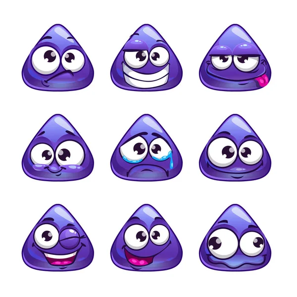 Komik karikatür mavi jöle canavar