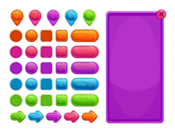 Aranyos színes absztrakt eszközök, a játék vagy a web design. — Stock Vector