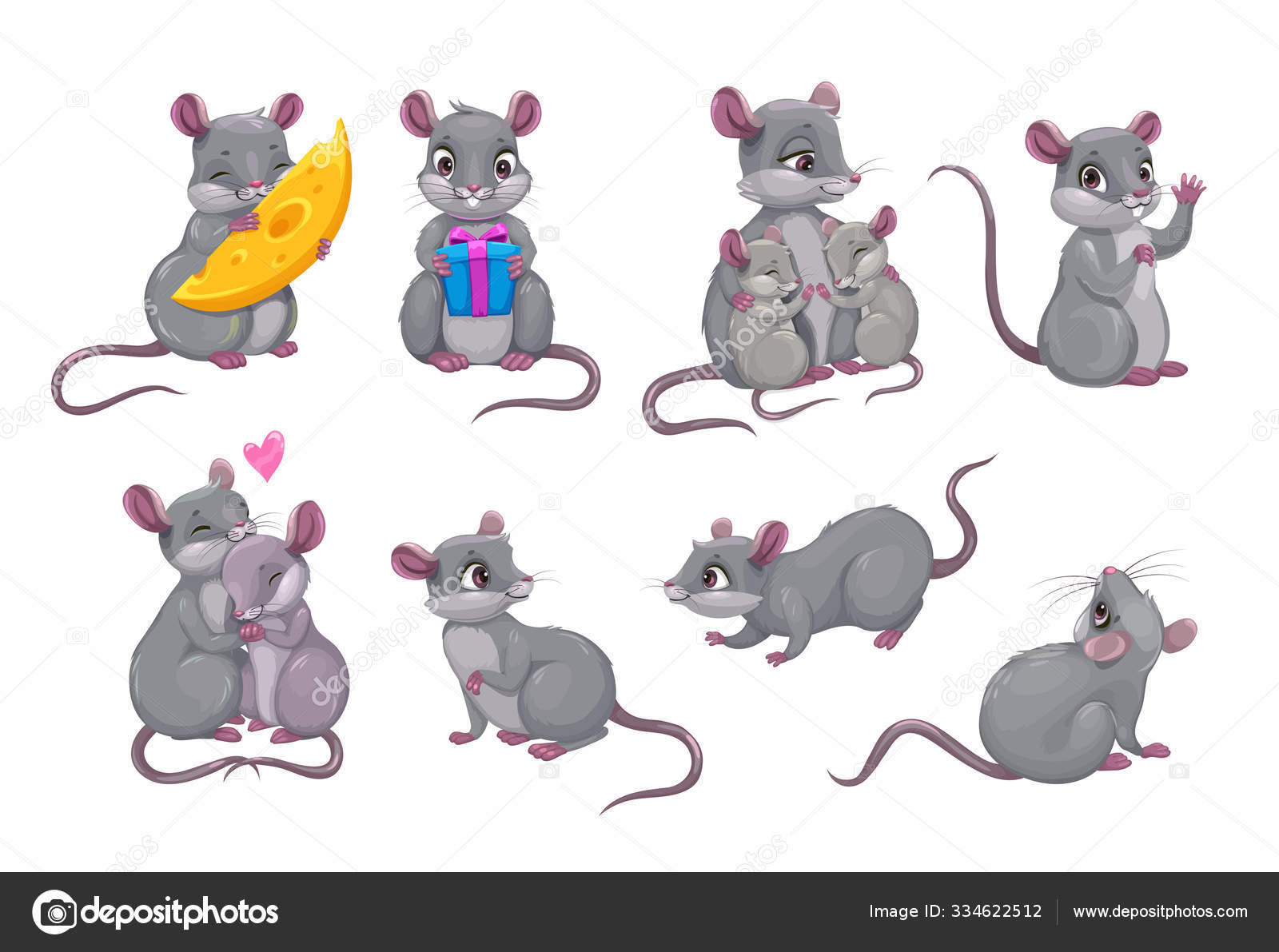 Standing mice cartoon Vector Art Stock Images | Depositphotos