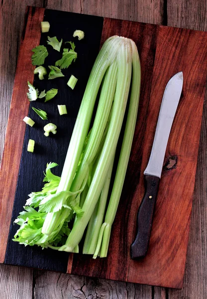 Raw fresh organic celery sticks. Healthy food.