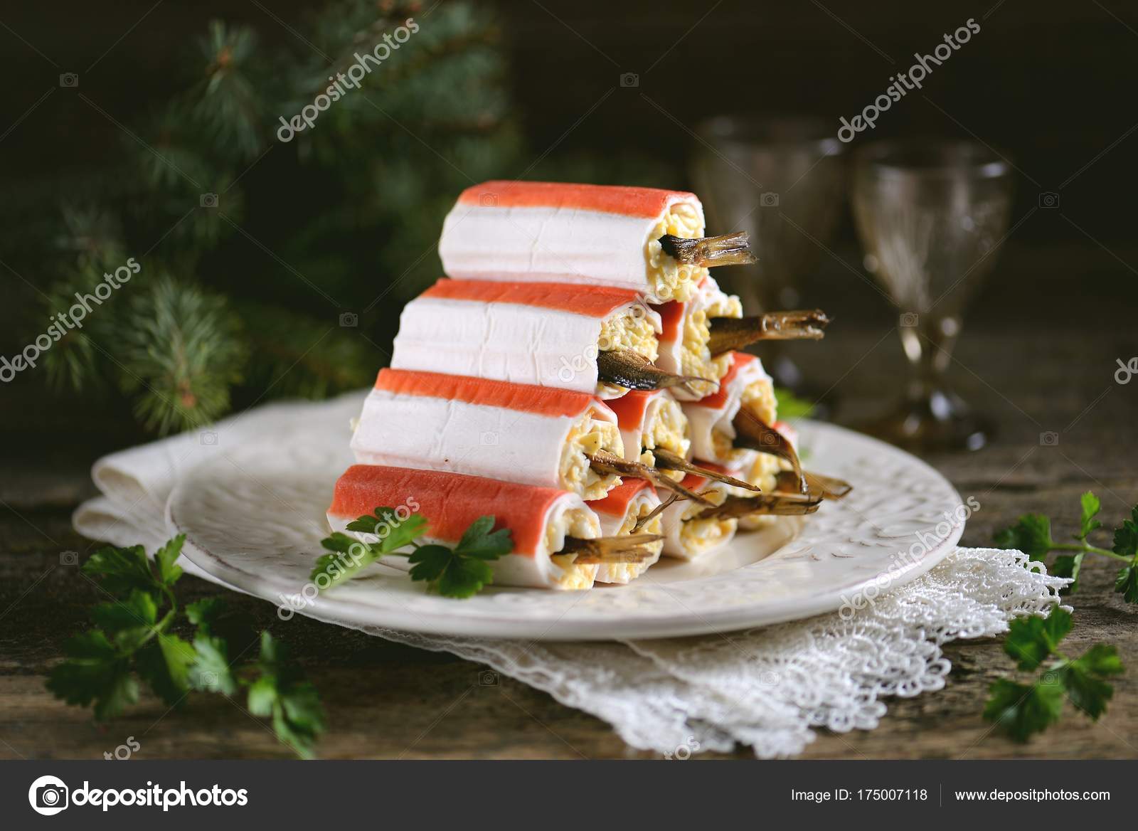 Фаршированные крабовые палочки