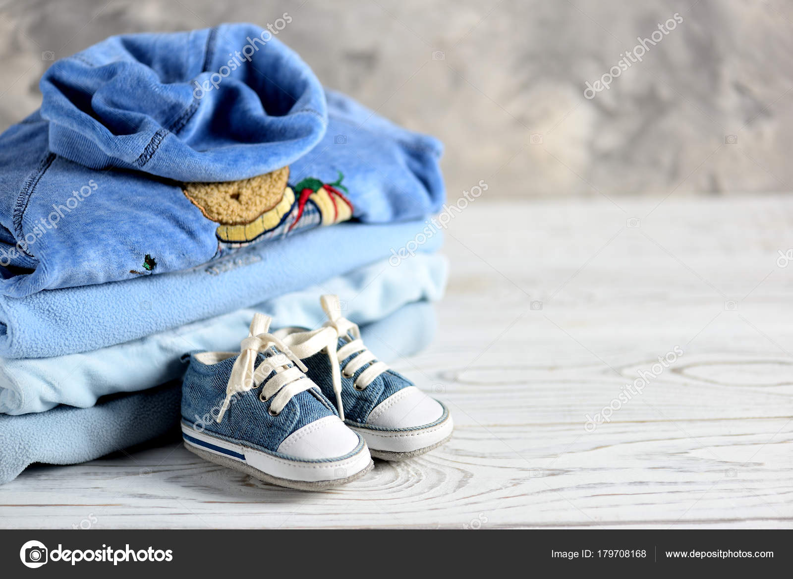 Baby Boy Clothes Shoes Background 