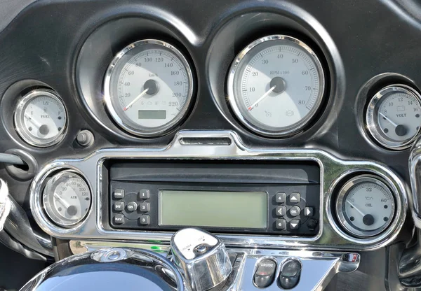 Detail des Motorrad-Armaturenbretts — Stockfoto