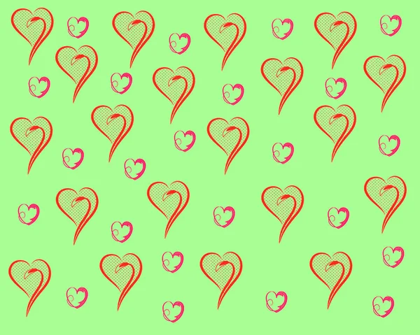 Hearts pattern background. Hearts illustration background.