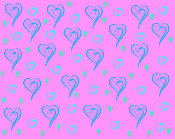 Hearts pattern background. Hearts illustration background.