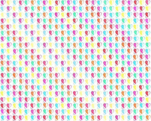 Colorful Illustration Hearts Pattern Background Colorful Hearts Pattern — Stock Photo, Image