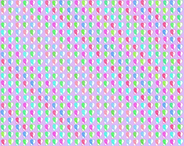 Kleurrijke Afbeelding Hart Patroon Achtergrond Kleurrijke Hart Patroon — Stockfoto
