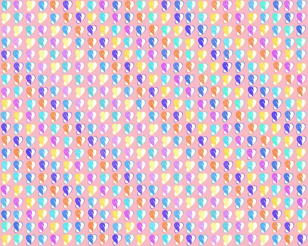 Colorful Illustration Hearts Pattern Background Colorful Hearts Pattern — Stock Photo, Image