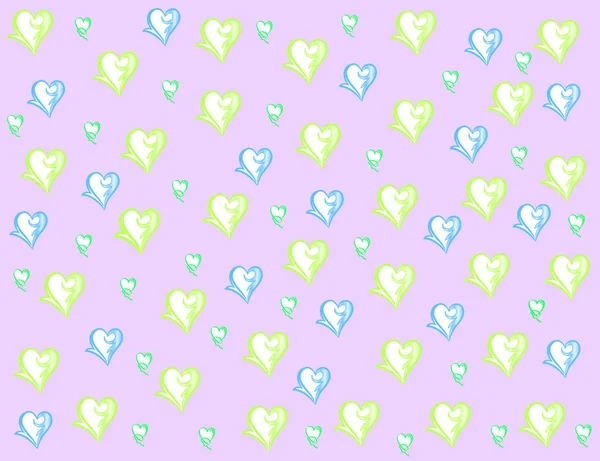 Different Hearts Background Modern Hearts Illustration Pattern Hearts Pattern Background — Stock Photo, Image