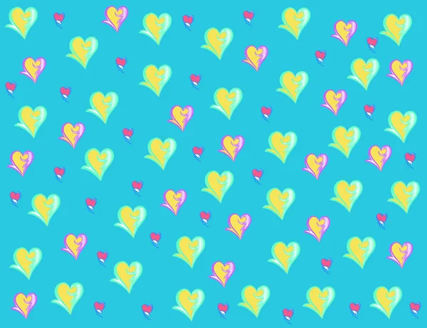 Diferentes Corazones Fondo Corazones Modernos Ilustración Patrón Corazones Patrón Fondo — Foto de Stock