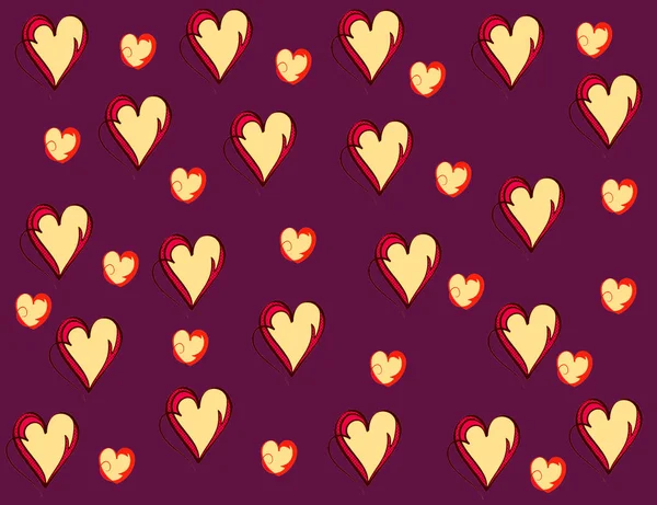 Retro Vintage Herzen Muster Herzen Hintergrund Muster Dekorative Retro Herzen — Stockfoto