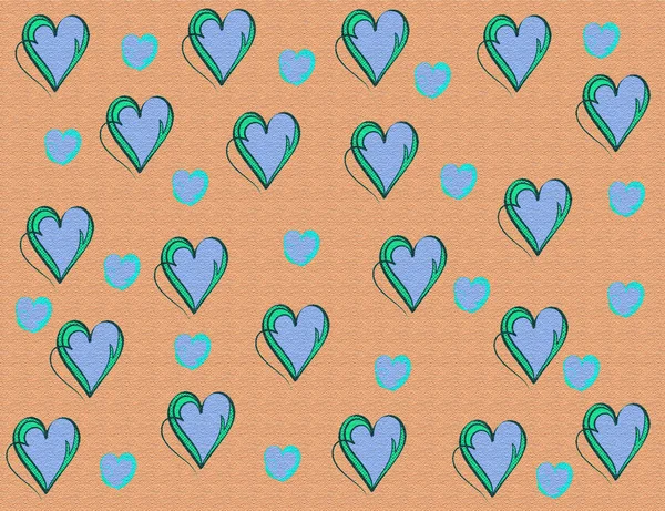 Retro vintage hearts pattern. Hearts background pattern. Decorative retro hearts.