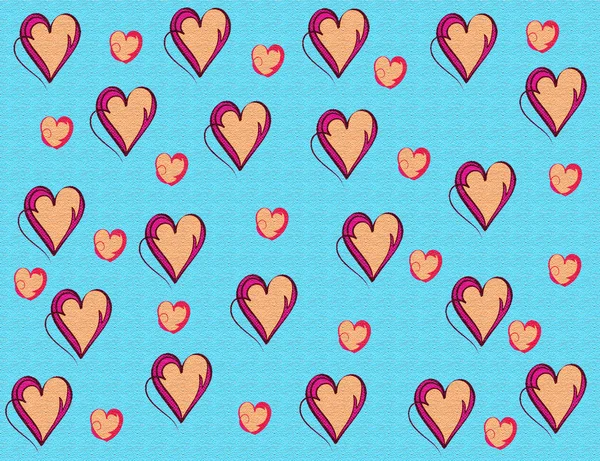 Retro vintage hearts pattern. Hearts background pattern. Decorative retro hearts.