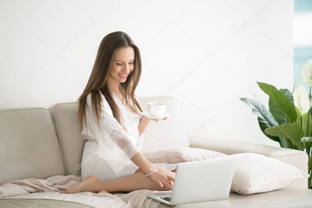 Young woman with a laptop