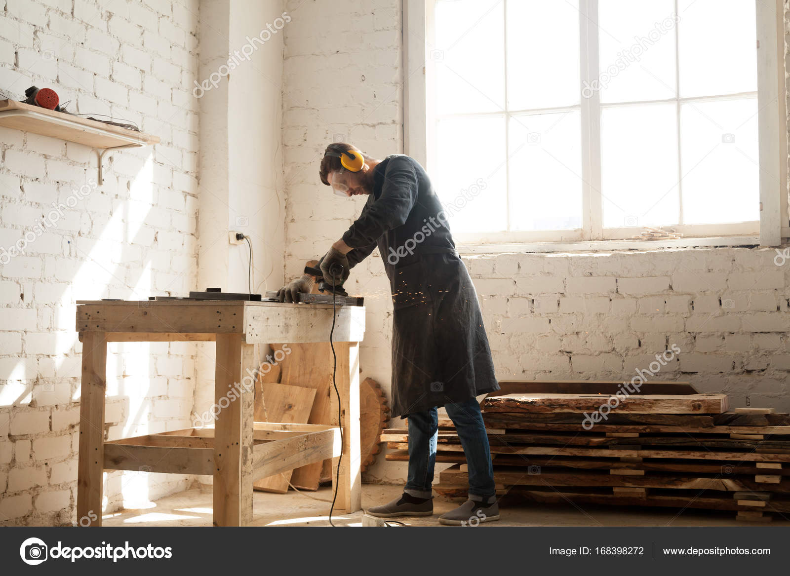 Handwerker Geschäftsmöglichkeit In Holzarbeiten Werkstatt