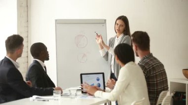 Etnik grubuna sunu, yanıtlama soru soran genç işkadını