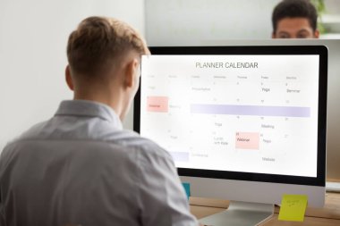 İşadamı yapma programı bilgisayar planlayıcısı harmoni üzerinde planlama