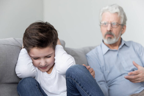 Grandson closed ears not to hear moralizing of elderly grandad