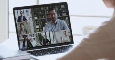 Web cam grubu sanal sohbetinden Business Woman video konferansı