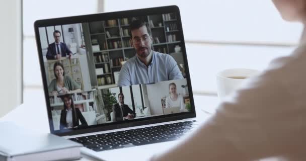 Geschäftsfrau Videokonferenz-Telefonat per Webcam-Gruppe virtueller Chat