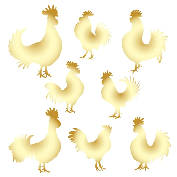 手描きの雄鶏のシンボル — ストックベクタ