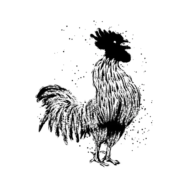 Hand drawn rooster symbol — Stock Photo, Image