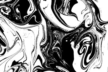 Elle çizilmiş Ebru tekniği