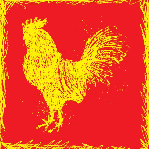 Hand drawn rooster sketch