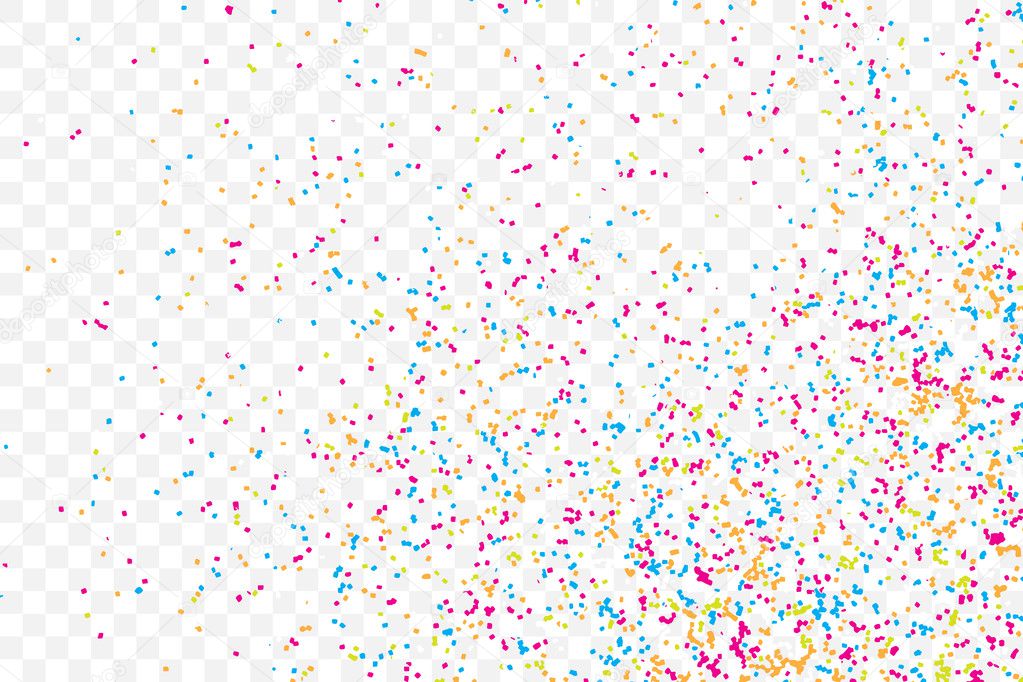 Background with many falling confetti