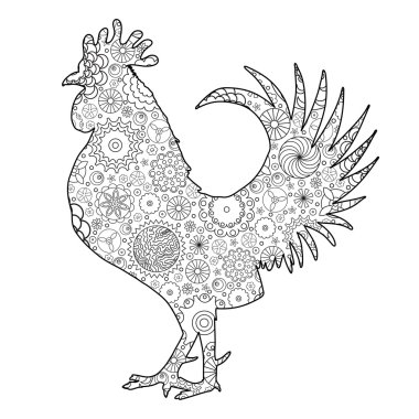 Çiçek dekore edilmiş horoz