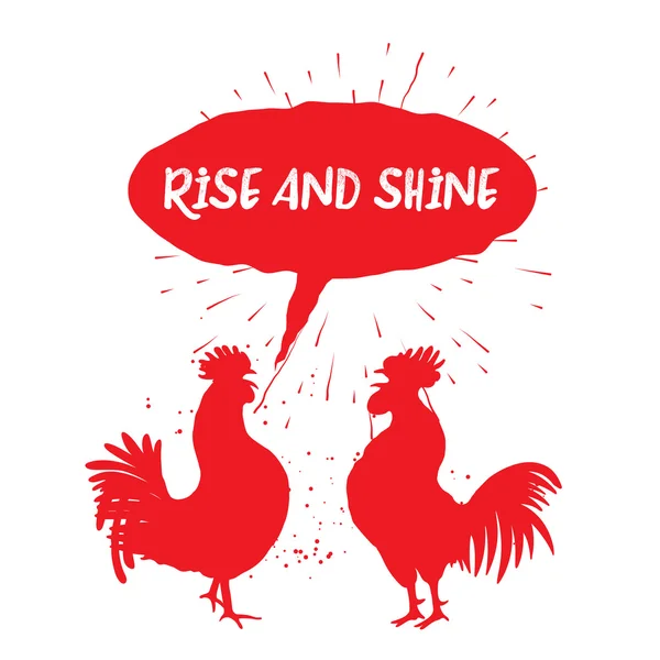 Rise and Shine roosters — Stock Photo, Image